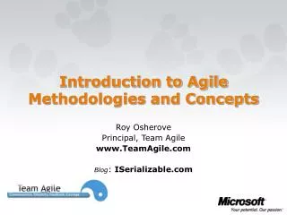 Introduction to Agile Methodologies and Concepts