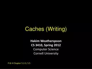 Caches (Writing)