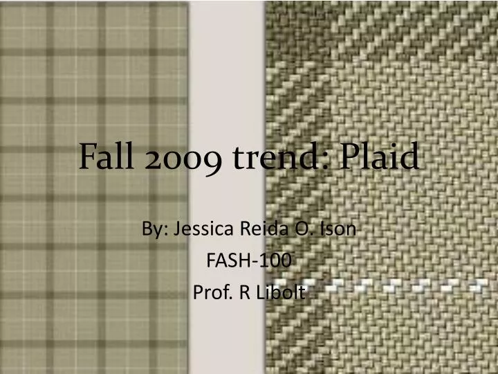fall 2009 trend plaid