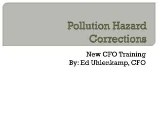 Pollution Hazard Corrections