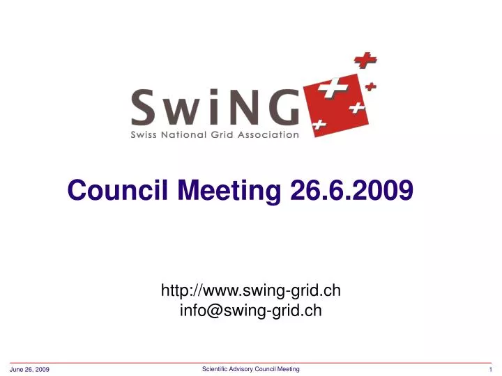 council meeting 26 6 2009