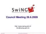Scientific Council Meeting Summary - June 26, 2009 - slide 1