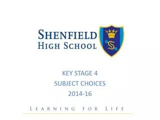 KEY STAGE 4 SUBJECT CHOICES 2014-16