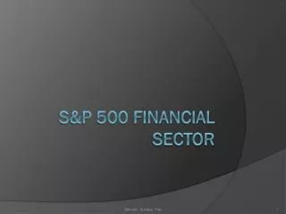 S&amp;P 500 Financial Sector