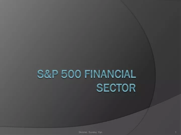 s p 500 financial sector