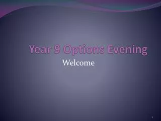 Year 9 Options Evening