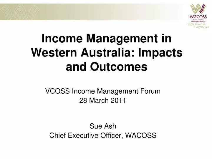 income management in western australia impacts and outcomes