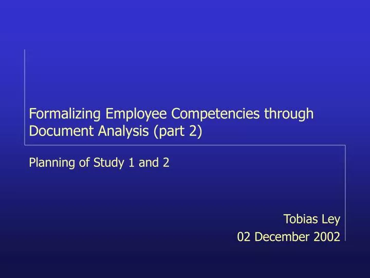 formalizing employee competencies through document analysis part 2