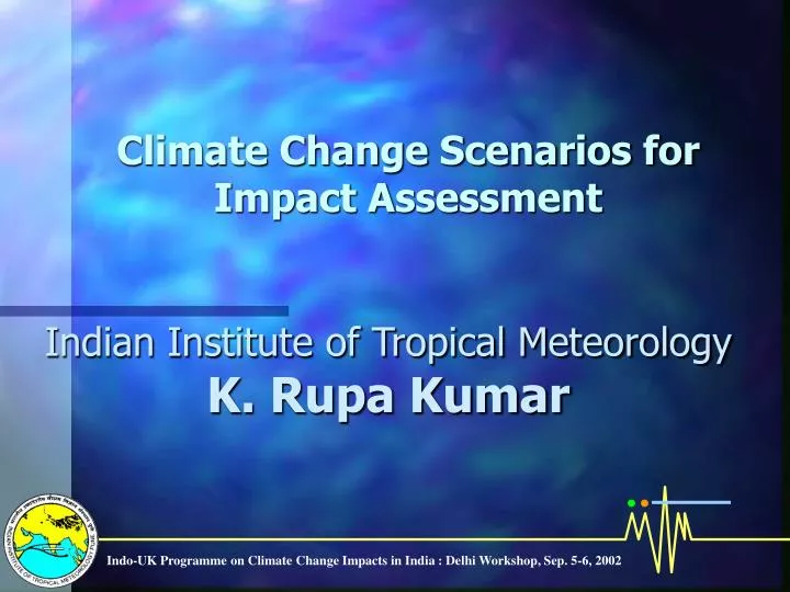 climate change scenarios for impact assessment