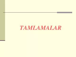 TAMLAMALAR