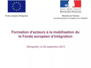 Formation d’acteurs à la mobilisation du le Fonds européen d’intégration
