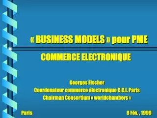 « BUSINESS MODELS » pour PME