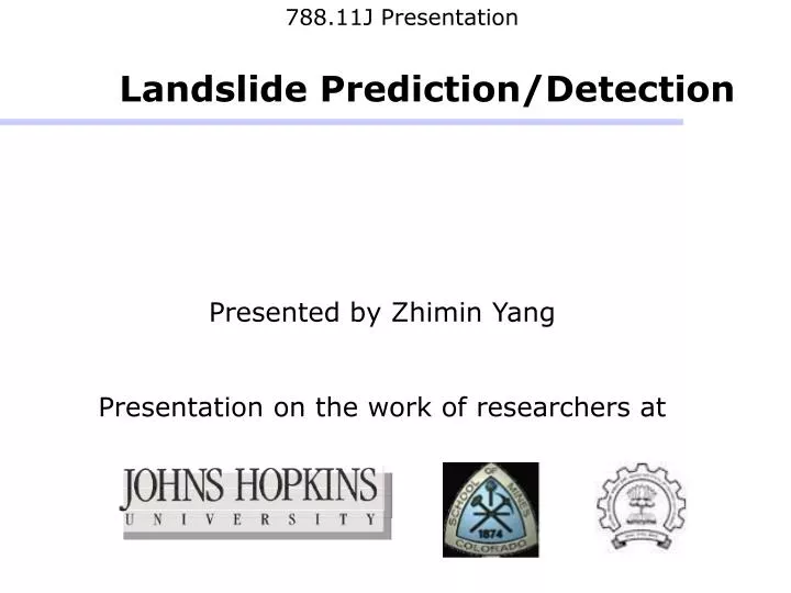 presented by zhimin yang presentation on the work of researchers at