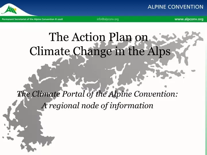 the action plan on climate change in the alps