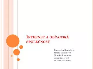 internet a ob ansk spole nost