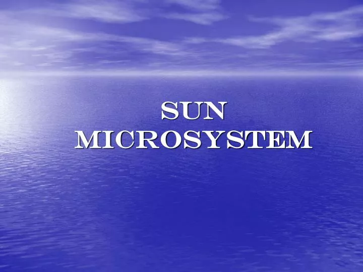 sun microsystem