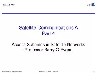 Satellite Communications A Part 4