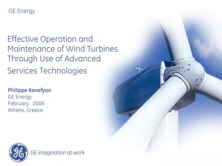effective operation and maintenance of wind turbines through use of advanced services technologies