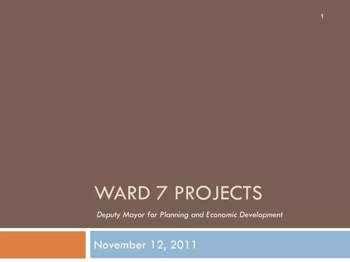 ward 7 projects