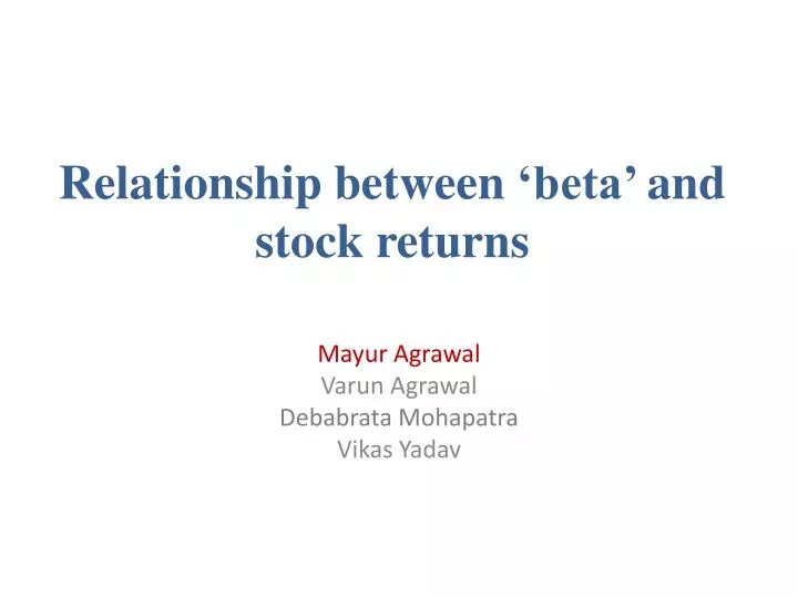 relationship between beta and stock returns
