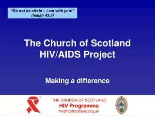 The Church of Scotland HIV/AIDS Project