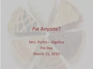 Pie Anyone?