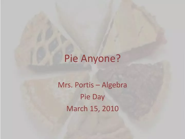 pie anyone