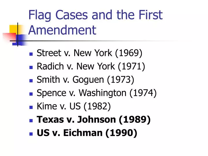 flag cases and the first amendment