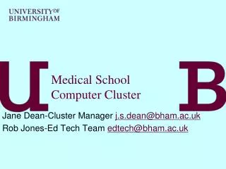 Medical School Computer Cluster