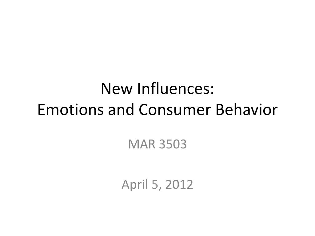 PPT - The Power of Emotions in Consumer Behavior PowerPoint ...