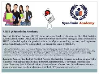 RHCE @Sysadmin Academy :