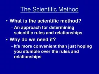 The Scientific Method