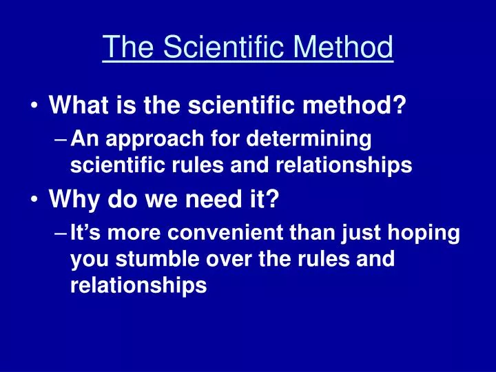 the scientific method