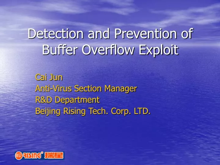 detection and prevention of buffer overflow exploit