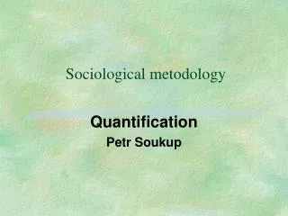 Sociological metodology