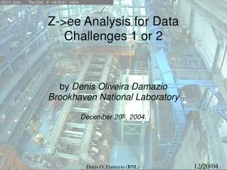 Z-&gt;ee Analysis for Data Challenges 1 or 2