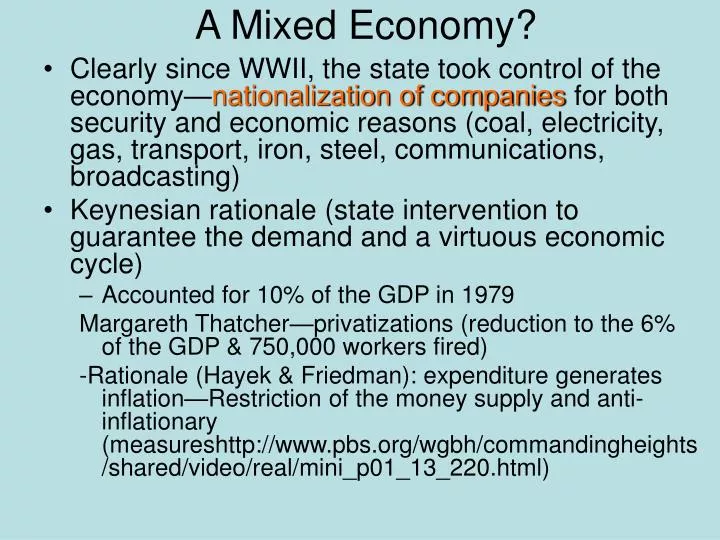 a mixed economy