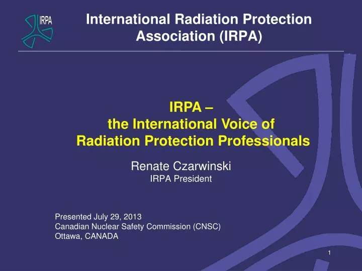 international radiation protection association irpa