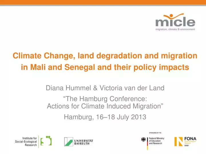 climate change land degradation and migration in mali and senegal and their policy impacts