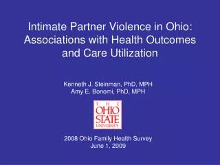 Intimate Partner Violence in Ohio: Associations with Health Outcomes and Care Utilization