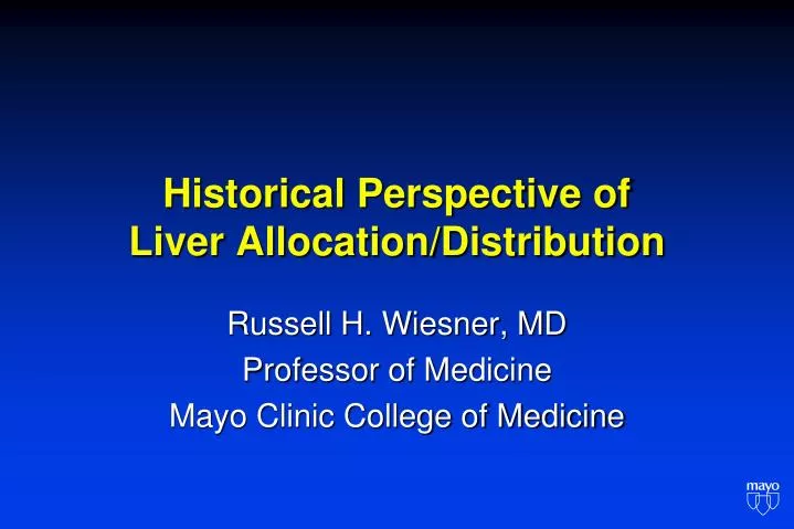 historical perspective of liver allocation distribution