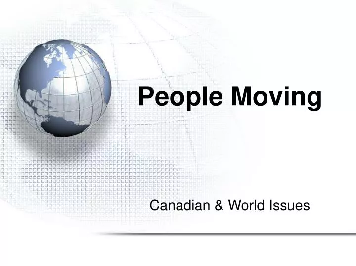 people moving