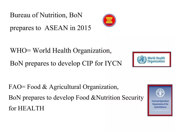 bureau of nutrition bon prepares to asean in 2015