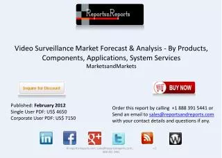 Video Surveillance Market Forecasts and Analysis