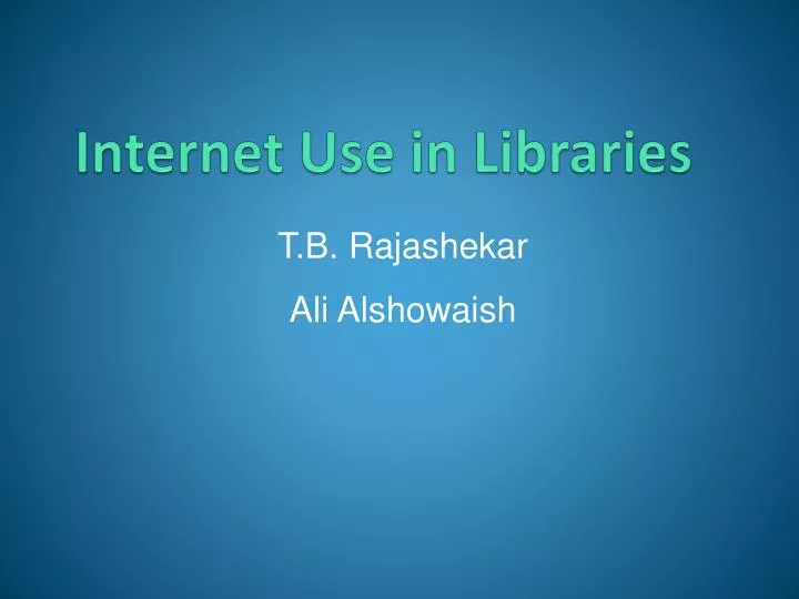 internet use in libraries