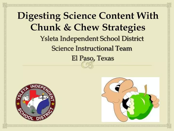 digesting science content with chunk chew strategies