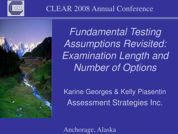fundamental testing assumptions revisited examination length and number of options