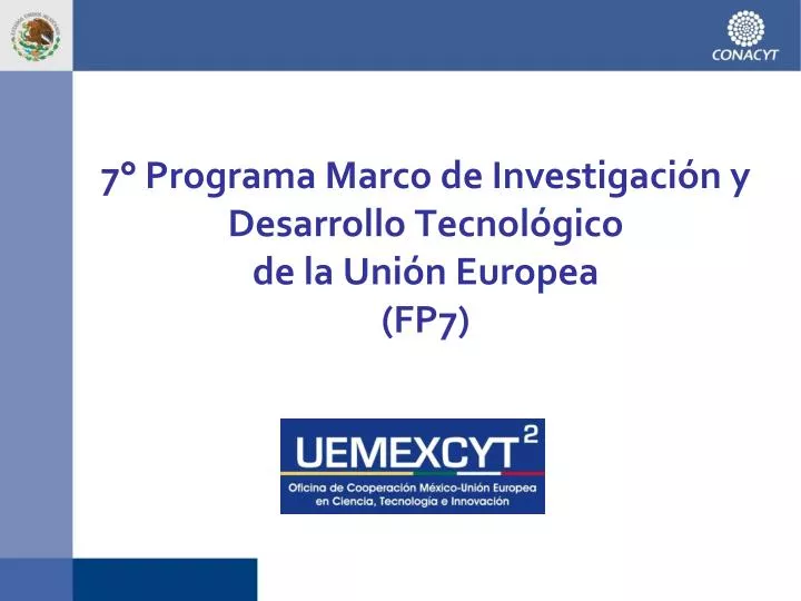 7 programa marco de investigaci n y desarrollo tecnol gico de la uni n europea fp7