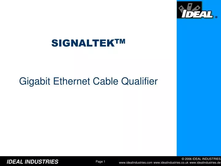 gigabit ethernet cable qualifier