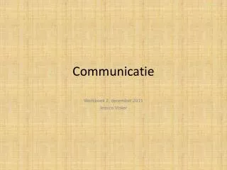 communicatie